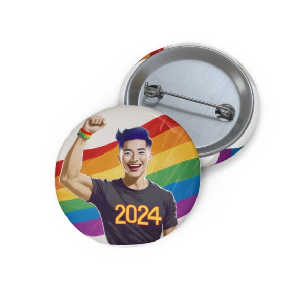 Gay 2024 Pride Celebration Button Pin