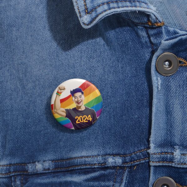 Gay 2024 Pride Celebration Button Pin