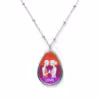 Elegant Minimalist Drawing Two Girls Lesbian Flag Necklace - Celebrate LGBTQ Pride - Image 2