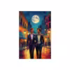 Elegant gay men on a moonlit street 2 Fine Art Posters - Image 8