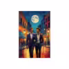 Elegant gay men on a moonlit street 2 Fine Art Posters - Image 5