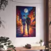 Elegant gay men on a moonlit street 3 Fine Art Posters