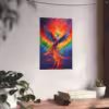 Majestic Rainbow Phoenix LGBTQ Posters - Colorful Wall Art and Spiritual Gift - Image 4
