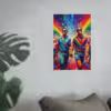 Stylish gay men holding hands at a lively Pride parade Fine Art Posters - Image 6