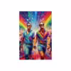 Stylish gay men holding hands at a lively Pride parade Fine Art Posters - Image 8