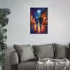 Elegant gay men on a moonlit street 3 Fine Art Posters - Image 3