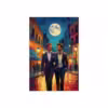 Elegant gay men on a moonlit street 2 Fine Art Posters - Image 2