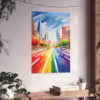 LGBTQ Rainbow Crosswalk Poster - Vibrant Pride Decor