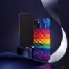 Vibrant Rainbow Pride Art iPhone Case - Celebrate LGBTQ Inclusivity - Image 7