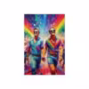 Stylish gay men holding hands at a lively Pride parade Fine Art Posters - Image 2