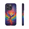 Bold A Phoenix Rising from Flames iPhone Case - Symbol of LGBTQ Resilience - Image 64