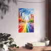 LGBTQ Rainbow Crosswalk Poster - Vibrant Pride Decor - Image 4