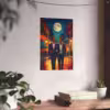 Elegant gay men on a moonlit street 2 Fine Art Posters - Image 4