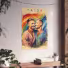 Love Wins Gay Couple Poster, Prideful Wall Art, LGBTQ Decor, Pride Month Gift-1