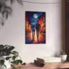 Elegant gay men on a moonlit street 3 Fine Art Posters - Image 4