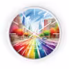 Personalizable LGBTQ Pride Street Wall Clock with Custom Message - Image 2