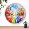 Personalizable LGBTQ Pride Street Wall Clock with Custom Message - Image 9
