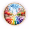 Personalizable LGBTQ Pride Street Wall Clock with Custom Message - Image 7