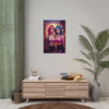 Beautiful Cuberpunk nerdy lesbian women in With stacks of books Rolled Posters 1 - Image 36