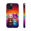 Kawaii Cats colour of the lesbian flag Kawaii art IPhone Cases 2 - Image 5