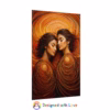 Beautiful Latin Lesbian surrounded by abstract swirling lines Rolled Posters - Image 3
