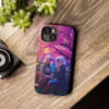 Cyberpunk lesbian women sitting on a bench in blossom park IPhone Cases - Image 54
