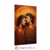 Beautiful Latin Lesbian surrounded by abstract swirling lines Rolled Posters - Image 19