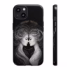 Beautiful lesbian Black and white line art European women IPhone Cases