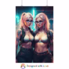Beautiful Two nerdy lesbian women's Rolled Posters 1