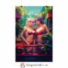 Beautiful Illustration of Two lesbian in Home Garden Rolled Posters 2 - Image 26