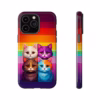 Kawaii Cats colour of the lesbian flag Kawaii art IPhone Cases 2 - Image 41