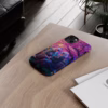 Cyberpunk lesbian women sitting on a bench in blossom park IPhone Cases - Image 36
