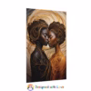 Beautiful African Lesbian surrounded by abstract swirling lines Rolled Posters 2 - Image 3