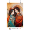 Beautiful Asian Lesbian Swirling Abstract Art Posters Rolled - Image 10