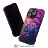 Cyberpunk lesbian women sitting on a bench in blossom park IPhone Cases - Image 62