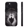 Beautiful lesbian Black and white line art European women IPhone Cases - Image 3
