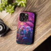 Cyberpunk lesbian women sitting on a bench in blossom park IPhone Cases - Image 66