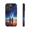Beautiful lesbian walking on the beach and looking to a milkyway IPhone Cases 1 - Image 64