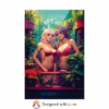 Beautiful Illustration of Two lesbian in Home Garden Rolled Posters 2 - Image 25