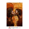 Beautiful African Lesbian surrounded by abstract swirling lines Rolled Posters - Image 14