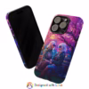 Cyberpunk lesbian women sitting on a bench in blossom park IPhone Cases - Image 65