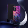 Cyberpunk lesbian women sitting on a bench in blossom park IPhone Cases - Image 14