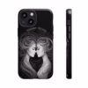 Beautiful lesbian Black and white line art European women IPhone Cases - Image 5