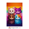 Kawaii cats Lesbian Pride flag 1 Rolled Poster - Image 25