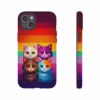 Kawaii Cats colour of the lesbian flag Kawaii art IPhone Cases 2 - Image 58