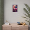 Beautiful Cuberpunk nerdy lesbian women in With stacks of books Rolled Posters 1 - Image 28