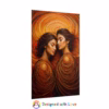 Beautiful Latin Lesbian surrounded by abstract swirling lines Rolled Posters - Image 27