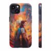 Lesbian Love Back to Back Phone Case, LGBTQ+ pride, lesbian couple art - 1