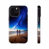 Beautiful lesbian walking on the beach and looking to a milkyway IPhone Cases 2 - Image 41
