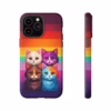 Kawaii Cats colour of the lesbian flag Kawaii art IPhone Cases 2 - Image 45